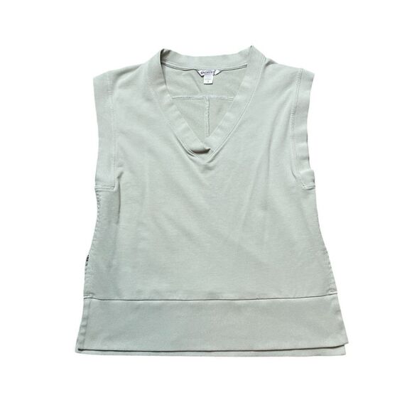 ATHLETA Retroterry V-Neck Sleeveless Sweater Green Size Small - Picture 2 of 7